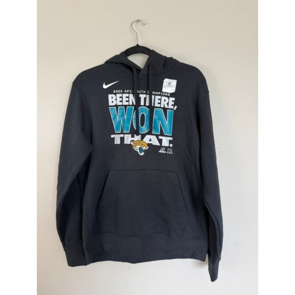Nike Jacksonville Jaguars 2025 AFC South Champions Hoodie Black Mens Medium